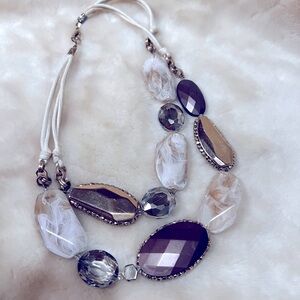 Chunky multilayer Necklace in Neutral Tones NWOT